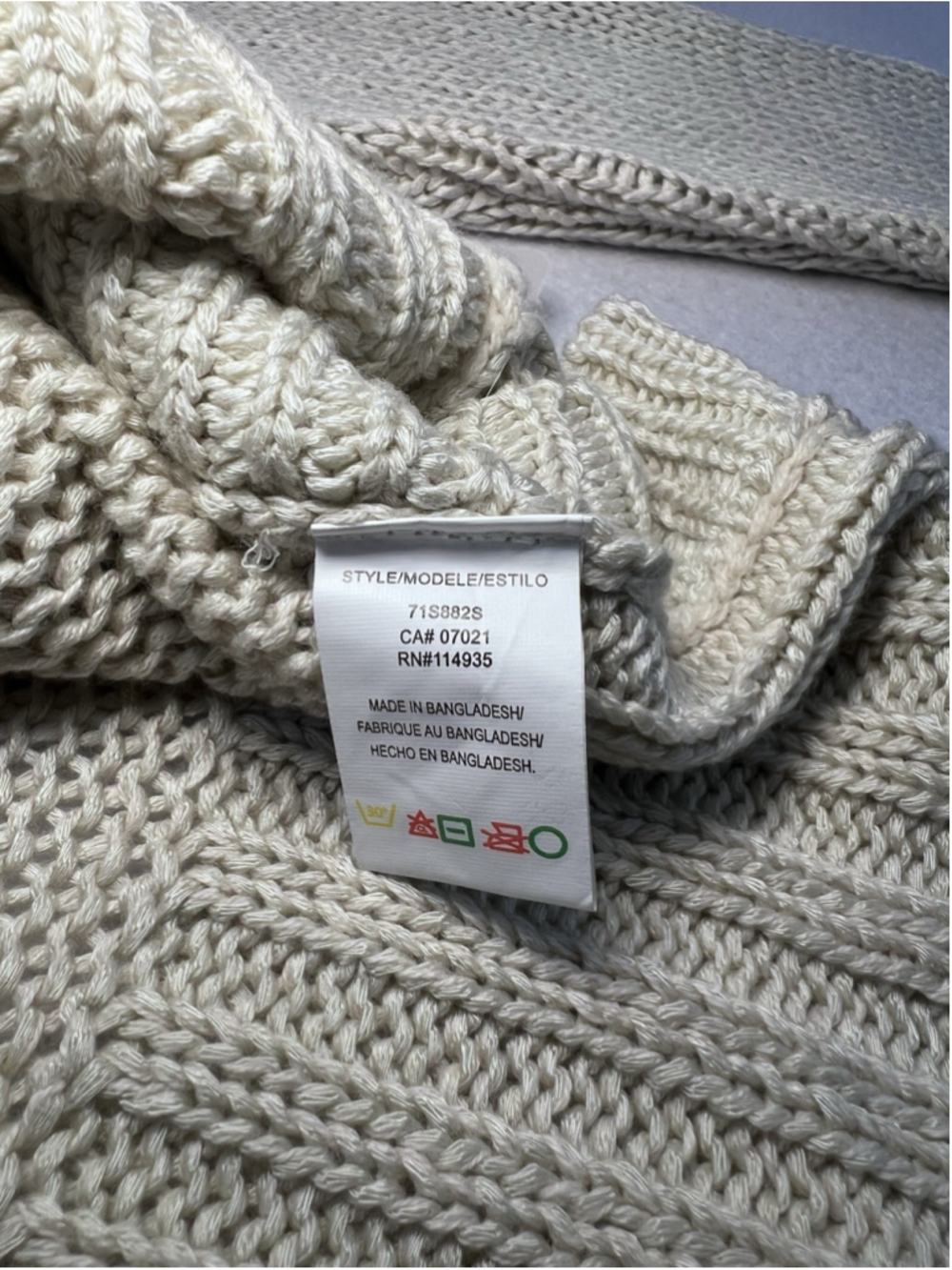 RetRod Knit Pullover Sweater Beige Button Accent Crew Neck Long Sleeve Small NWT - Picture 15 of 16